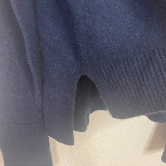 J. Crew Navy Blue Cuffed Sleeve Turtleneck Sweater Size XL - Picture 4 of 11